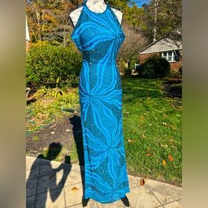 NWT🌷Sean Collection - Backless doubled sided slit blue & purple dress